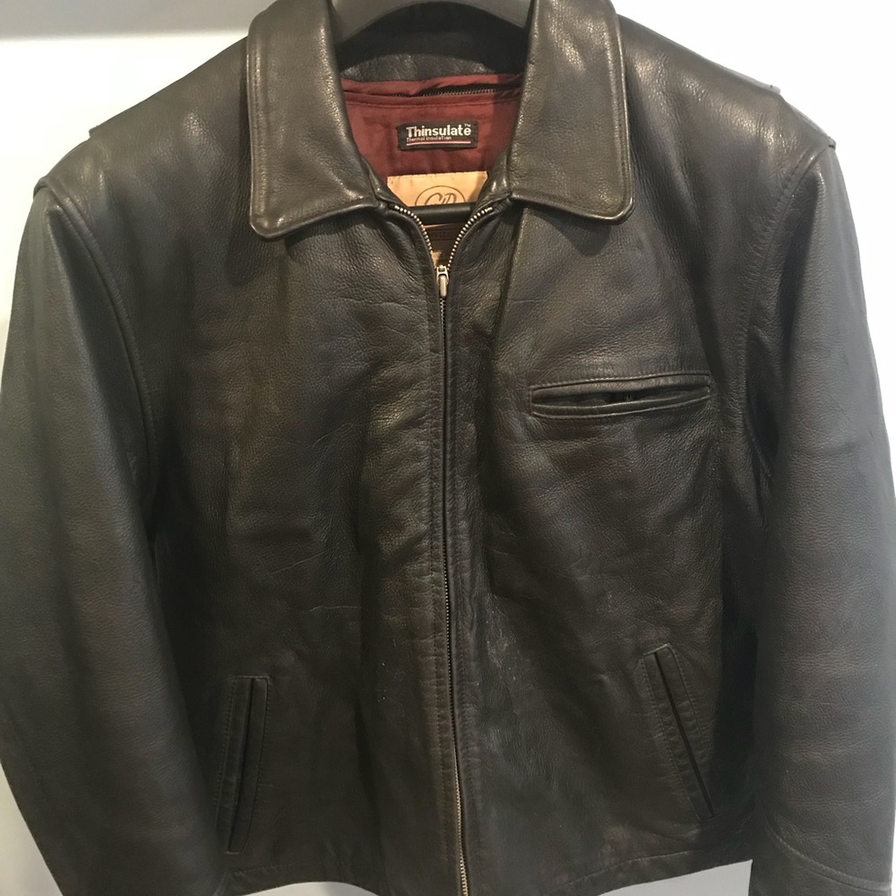 Women’s leather motorcycle jacket